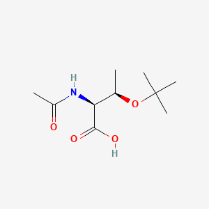 (2S,3R)-2-Acetamido-3-(tert-butoxy)butanoic acid chemical structure (CAS 163277-80-3)