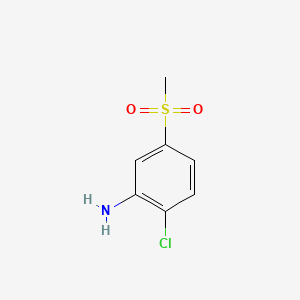 2-Chloro-5-(methylsulfonyl)aniline chemical structure (CAS 16328-56-6)