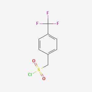 [4-(Trifluoromethyl)phenyl]methanesulfonyl chloride chemical structure (CAS 163295-75-8)