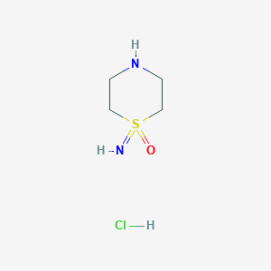 1-Iminothiomorpholine 1-oxide hydrochloride chemical structure (CAS 1633667-60-3)
