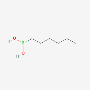 Hexylboronic acid chemical structure (CAS 16343-08-1)