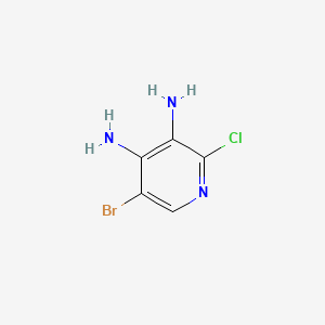 5-Bromo-2-chloropyridine-3,4-diamine chemical structure (CAS 163452-78-6)