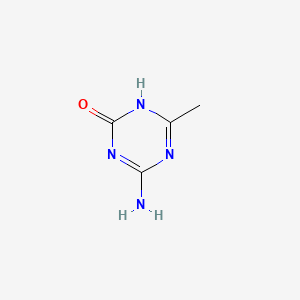 4-Amino-6-methyl-1,3,5-triazin-2-ol chemical structure (CAS 16352-06-0)