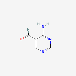 4-Aminopyrimidine-5-carbaldehyde chemical structure (CAS 16357-83-8)