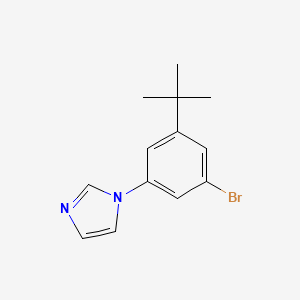 1-(3-Bromo-5-(tert-butyl)phenyl)-1H-imidazole chemical structure (CAS 1636130-32-9)