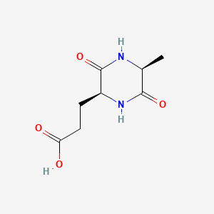 3-((2S,5S)-5-Methyl-3,6-dioxopiperazin-2-yl)propanoic acid chemical structure (CAS 16364-36-6)