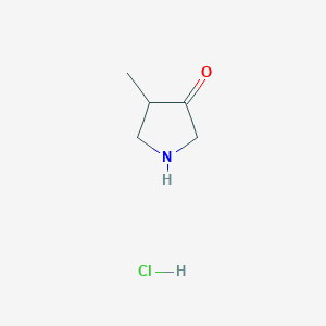 4-Methylpyrrolidin-3-one hydrochloride chemical structure (CAS 1636874-93-5)