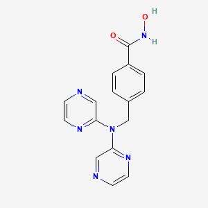 4-((Di(pyrazin-2-yl)amino)methyl)-N-hydroxybenzamide chemical structure (CAS 1636894-46-6)