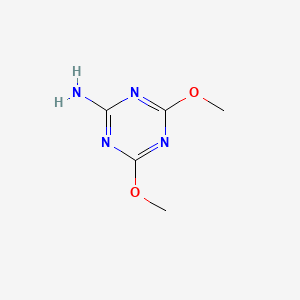 2-Amino-4,6-dimethoxy-1,3,5-triazine chemical structure (CAS 16370-63-1)