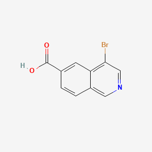 4-Bromoisoquinoline-6-carboxylic acid chemical structure (CAS 1637280-23-9)