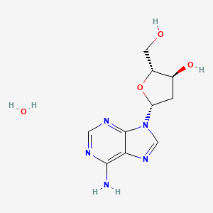 (2R,3S,5R)-5-(6-Amino-9H-purin-9-yl)-2-(hydroxymethyl)tetrahydrofuran-3-ol hydrate chemical structure (CAS 16373-93-6)