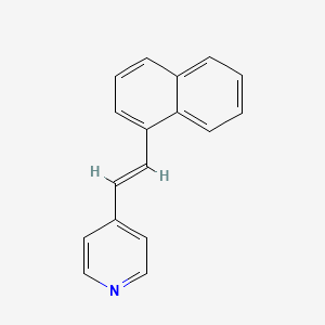 4-(2-(Naphthalen-1-yl)vinyl)pyridine chemical structure (CAS 16375-56-7)