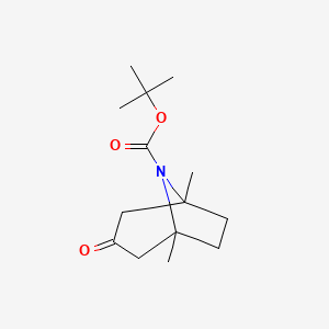 tert-Butyl 1,5-dimethyl-3-oxo-8-azabicyclo[3.2.1]octane-8-carboxylate chemical structure (CAS 1637577-07-1)