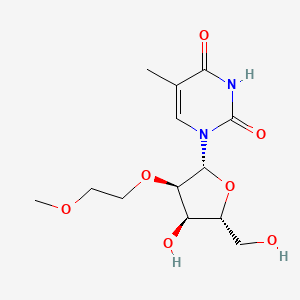 1-((2R,3R,4R,5R)-4-Hydroxy-5-(hydroxymethyl)-3-(2-methoxyethoxy)tetrahydrofuran-2-yl)-5-methylpyrimidine-2,4(1H,3H)-dione chemical structure (CAS 163759-49-7)