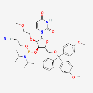 5'-O-DMT-2'-(2-methoxyethyl)uridine 3'-CE phosphoramidite chemical structure (CAS 163759-97-5)
