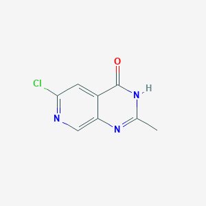 6-Chloro-2-methylpyrido[3,4-d]pyrimidin-4(1H)-one chemical structure (CAS 1637671-24-9)