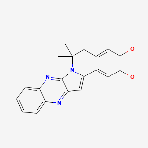 2,3-Dimethoxy-6,6-dimethyl-5,6-dihydrobenzo[7,8]indolizino[2,3-b]quinoxaline chemical structure (CAS 163769-88-8)