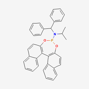 (11bS)-N-Benzhydryl-N-isopropyldinaphtho[2,1-d:1',2'-f][1,3,2]dioxaphosphepin-4-amine chemical structure (CAS 1637749-69-9)