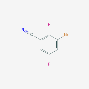 3-Bromo-2,5-difluorobenzonitrile chemical structure (CAS 1638487-41-8)