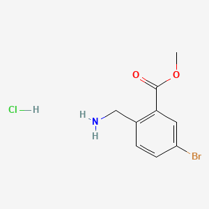 Methyl 2-(aminomethyl)-5-bromobenzoate hydrochloride chemical structure (CAS 1638487-45-2)