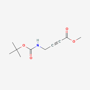 Methyl 4-((tert-butoxycarbonyl)amino)but-2-ynoate chemical structure (CAS 163852-55-9)