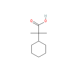 2-Cyclohexyl-2-methylpropanoic acid chemical structure (CAS 16386-97-3)
