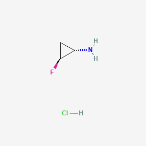 (1S,2S)-2-Fluorocyclopropan-1-amine hydrochloride chemical structure (CAS 1638744-20-3)