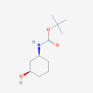 tert-Butyl ((1S,3R)-3-hydroxycyclohexyl)carbamate chemical structure (CAS 1638744-25-8)