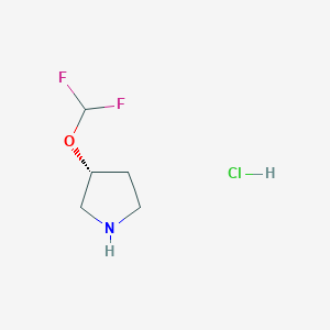 (R)-3-(Difluoromethoxy)pyrrolidine hydrochloride chemical structure (CAS 1638744-53-2)