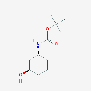 tert-Butyl ((1R,3R)-3-hydroxycyclohexyl)carbamate chemical structure (CAS 1638744-95-2)