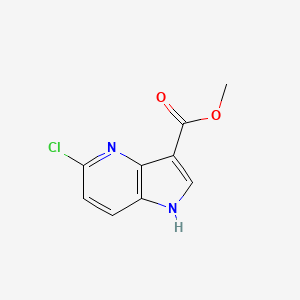 Methyl 5-chloro-1H-pyrrolo[3,2-b]pyridine-3-carboxylate chemical structure (CAS 1638760-73-2)
