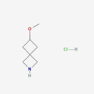 6-Methoxy-2-azaspiro[3.3]heptane hydrochloride chemical structure (CAS 1638761-19-9)