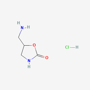 5-(Aminomethyl)oxazolidin-2-one hydrochloride chemical structure (CAS 1638763-83-3)