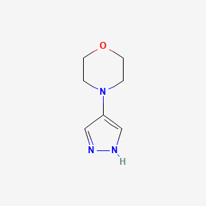 4-(1H-Pyrazol-4-yl)morpholine chemical structure (CAS 1638764-62-1)