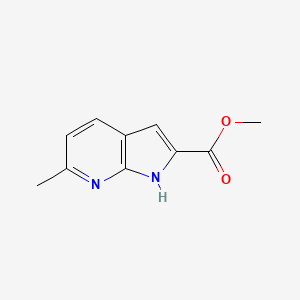 Methyl 6-methyl-1H-pyrrolo[2,3-b]pyridine-2-carboxylate chemical structure (CAS 1638764-87-0)