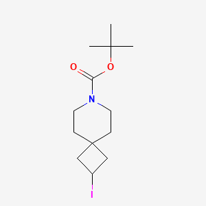 tert-butyl 2-iodo-7-azaspiro[3.5]nonane-7-carboxylate chemical structure (CAS 1638764-90-5)
