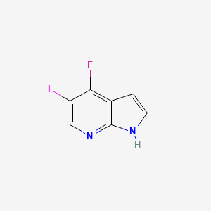 4-Fluoro-5-iodo-1H-pyrrolo[2,3-b]pyridine chemical structure (CAS 1638765-44-2)
