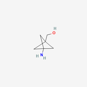 (3-Aminobicyclo[1.1.1]pentan-1-yl)methanol chemical structure (CAS 1638767-26-6)