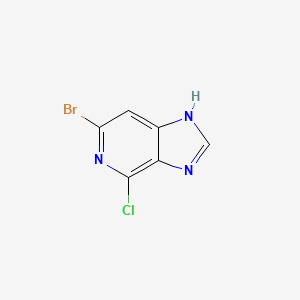 6-Bromo-4-chloro-3H-imidazo[4,5-c]pyridine chemical structure (CAS 1638767-93-7)
