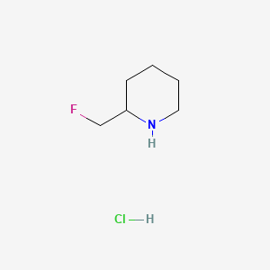 2-(Fluoromethyl)piperidine hydrochloride chemical structure (CAS 1638768-87-2)