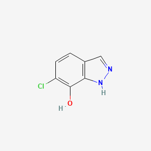 6-Chloro-1H-indazol-7-ol chemical structure (CAS 1638769-08-0)