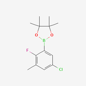 2-(5-Chloro-2-fluoro-3-methylphenyl)-4,4,5,5-tetramethyl-1,3,2-dioxaborolane chemical structure (CAS 1638847-73-0)