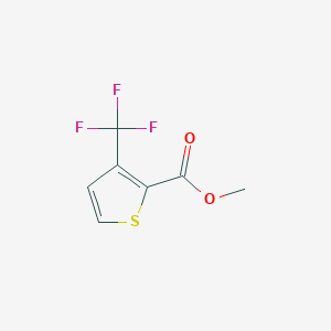 Methyl 3-(trifluoromethyl)thiophene-2-carboxylate chemical structure (CAS 1638885-32-1)