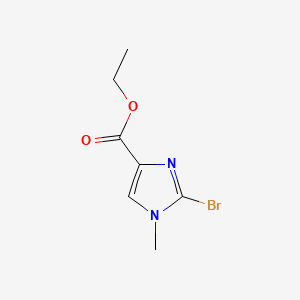 Ethyl 2-bromo-1-methyl-1H-imidazole-4-carboxylate chemical structure (CAS 1639289-05-6)