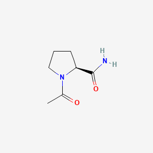 (S)-1-Acetylpyrrolidine-2-carboxamide chemical structure (CAS 16395-58-7)