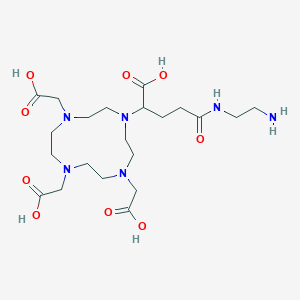 2,2',2''-(10-(4-((2-Aminoethyl)amino)-1-carboxy-4-oxobutyl)-1,4,7,10-tetraazacyclododecane-1,4,7-triyl)triacetic acid chemical structure (CAS 1639843-65-4)