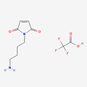 1-(4-Aminobutyl)-1H-pyrrole-2,5-dione 2,2,2-trifluoroacetate chemical structure (CAS 1639876-58-6)