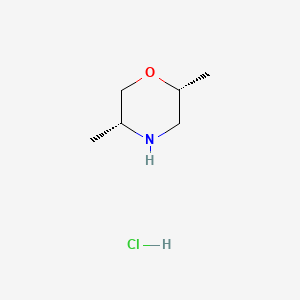 (2R,5R)-2,5-Dimethylmorpholine hydrochloride chemical structure (CAS 1639886-52-4)