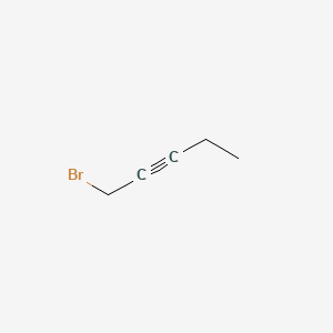 1-Bromo-2-pentyne chemical structure (CAS 16400-32-1)