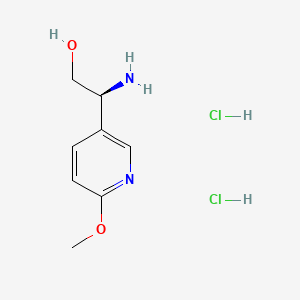 (S)-2-Amino-2-(6-methoxypyridin-3-yl)ethanol dihydrochloride chemical structure (CAS 1640848-68-5)